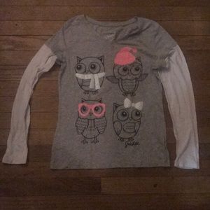Justice Shirt Size 14 Owls